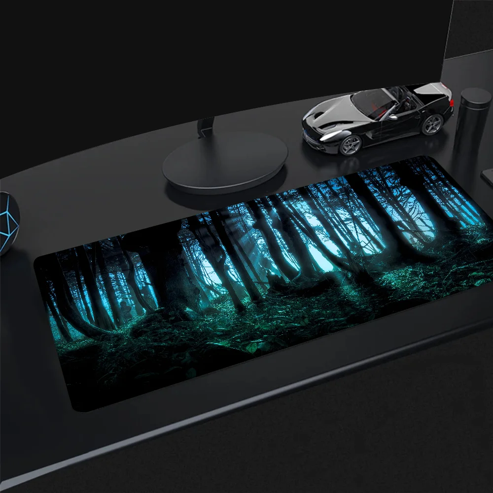 Forest Landscape Mousepad Mouse Mat With Pad gaming accessories Prime Gaming XXL Keyboard Pad Stitch Padding Mat