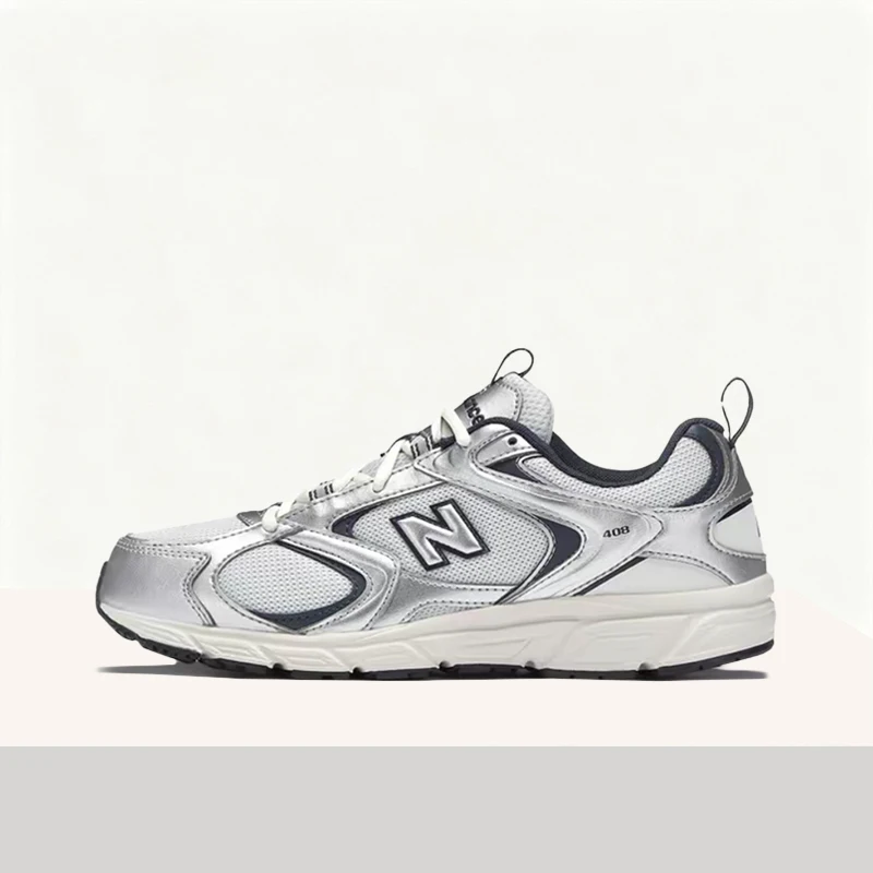 New Balance 408 Unisex Silver Retro Athletic Runners – Non-Slip Durable Comfortable Sole & Casual Everyday Fit ML408N