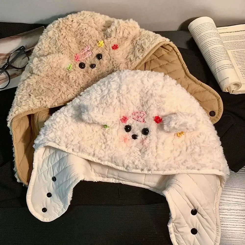 Protezione per le orecchie integrata Cappello antivento Sciarpa Collo in peluche Caldo cappello antivento da sci Sciarpa invernale per cappello a cuffia