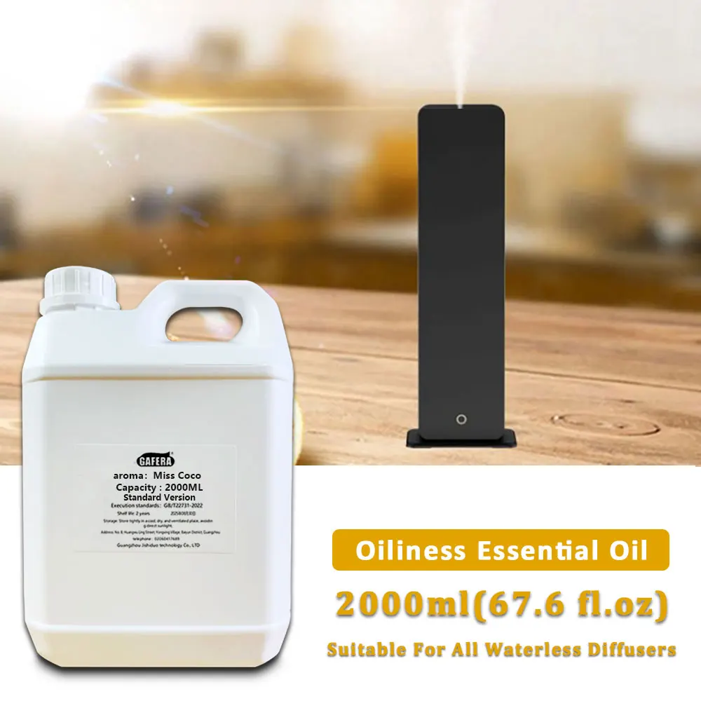 GAFERA 2000ml (67.6 fl.oz) Miss Coco Aroma Diffuser Oils - For Waterless Diffuser, Fragrance Machine Replenish Aromatherapy Oil
