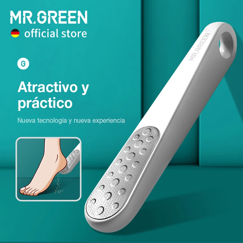 MR.GREEN-Lima de pies removedor de callos de doble cara para piel muerta, herramientas de pedicura profesionales, raspador de Callas, lijadora de pies, filador de talón