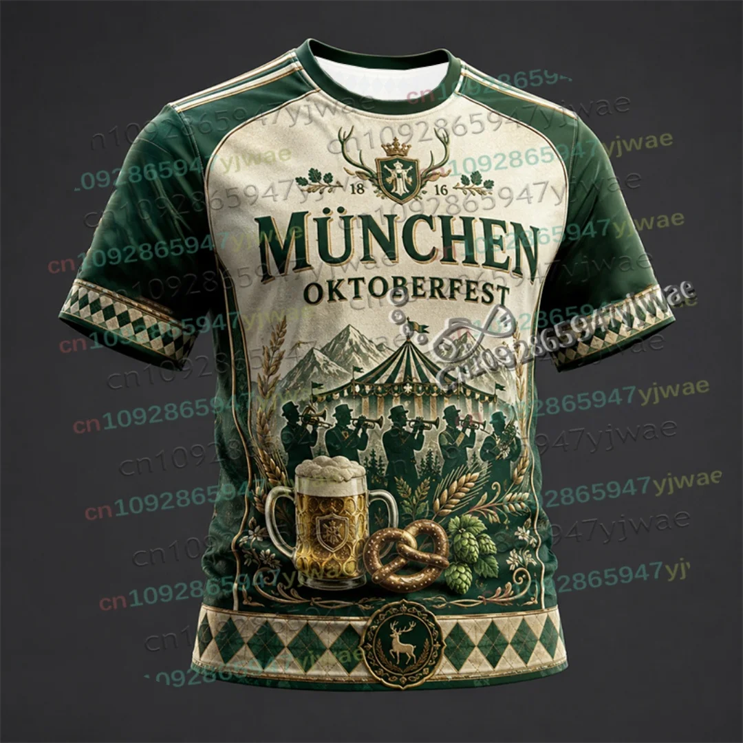 2026 Lustiges Deutsches München Oktoberfest-Shirt Bierfest-T-Shirt Festival Streetwear Urlaub Party Freizeit-Oberteil Eltern-Kind-T-Shirt – Detail 6