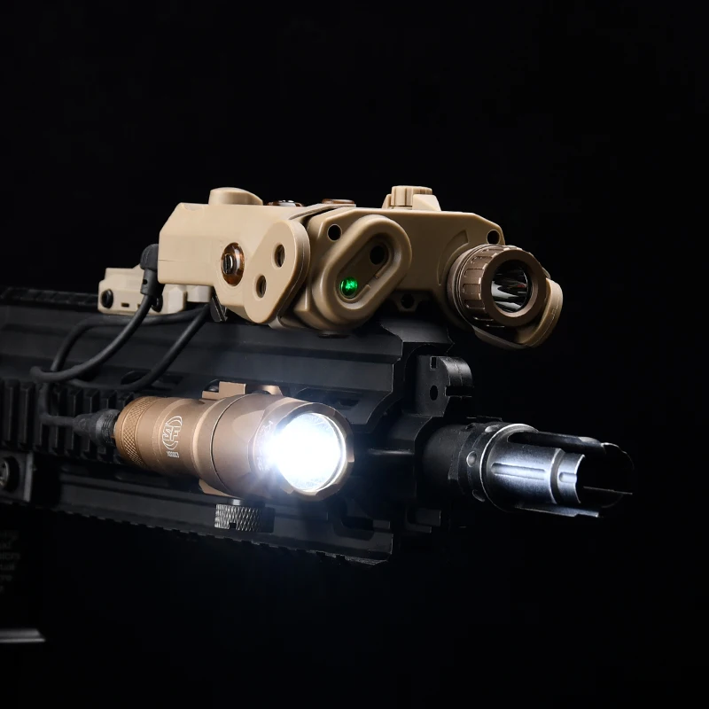 WADSN Tactical PEQ-15 Red Green Blue Laser IR Illuminator M300A M600C Flashlight AXON Switch Kit for Airsoft 20mm Picatinny Rail