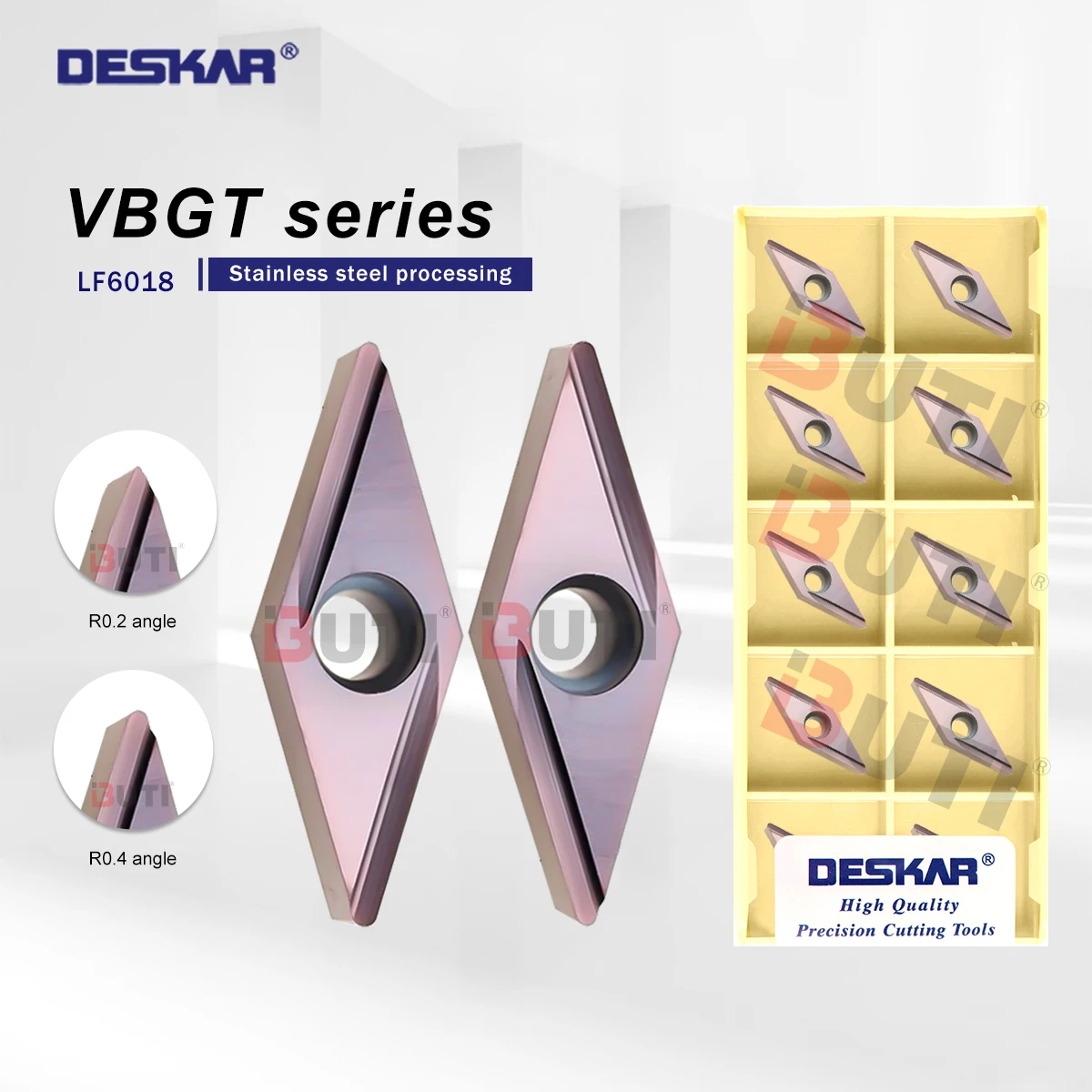 

DESKAR 100% Original VBGT110302R-Y VBGT110302L-Y VBGT110304R-Y VBGT110304L-Y LF6018 Internal inserts CNC lathe processing tools