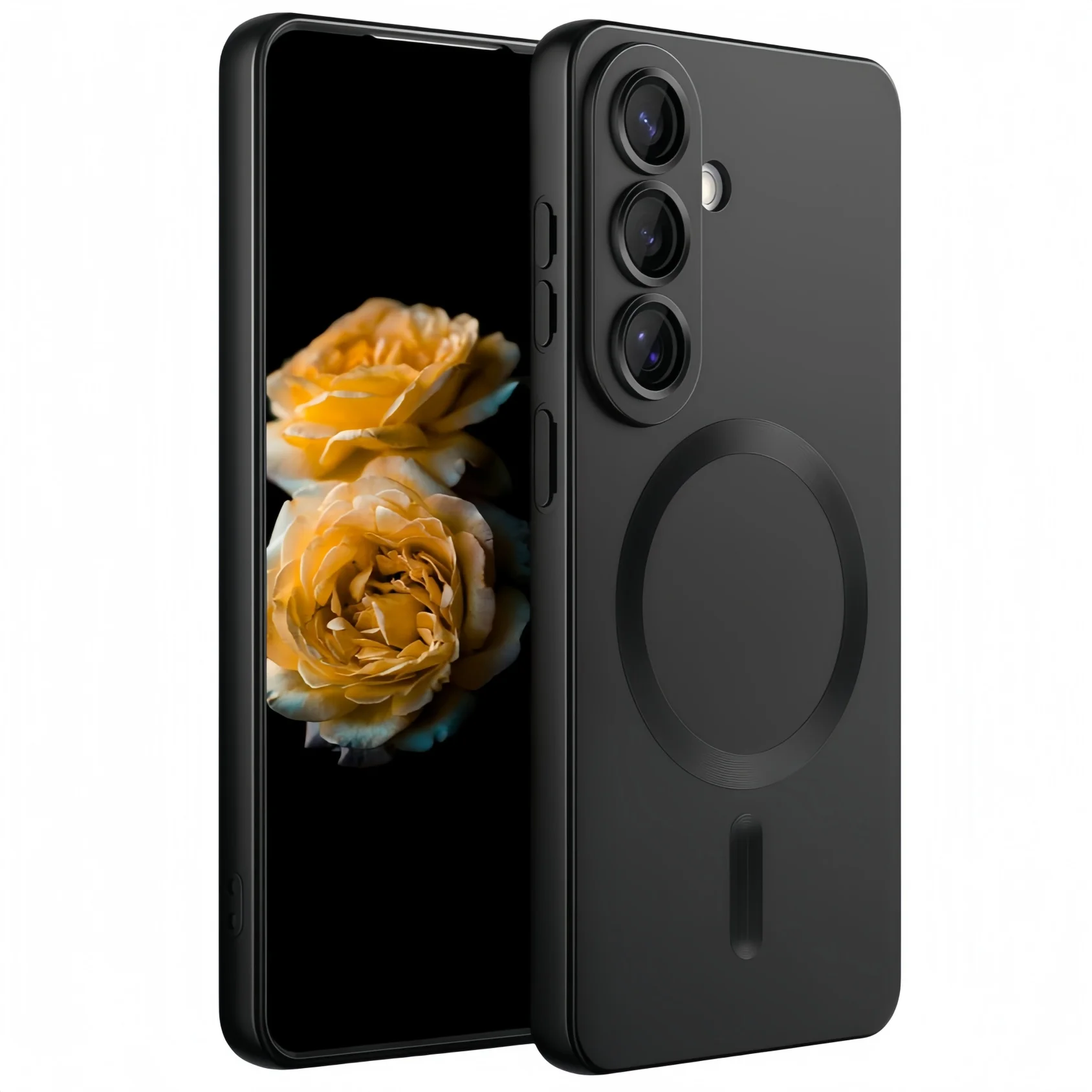 Magnetische Hülle für Samsung Galaxy A57 A17 5G/4G A56 A36 A26 A16 5G/4G A55 A35 A05s Kameralinsenabdeckung Stoßfeste Hülle Metallisch