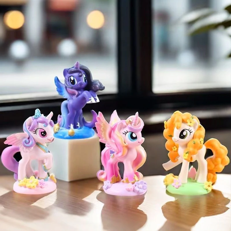 Kawaii Little Pony's Friendship Magic Second Generation Blind Box Anime Applejack Rarity Fluttershy Character Model Bedroom Toys