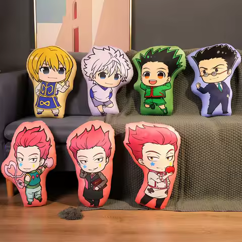 HUNTER x HUNTER Plush Stuffed Pillows GON Killua Kurapika Dakimakura Kawaii Hisoka Leorio Dolls Cute Anime Cushion Manga Pillow
