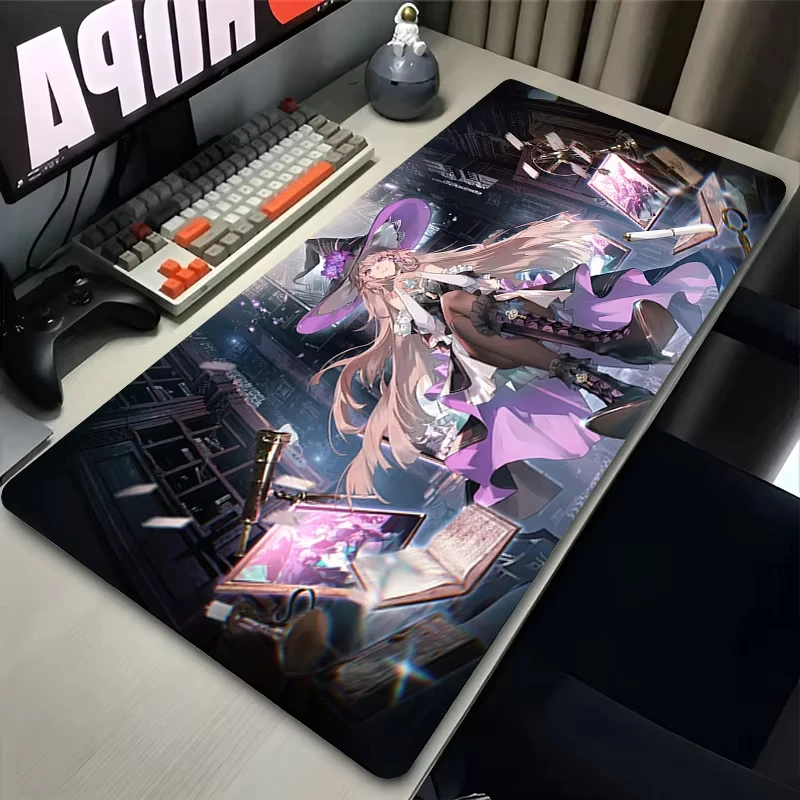 Mouse Pad Kawaii Magic Anime Girl Herta Game Honkai Star Rail Laptop Keyboard Pad PC Gaming Accessories Desk Mouse Mat Mousepad view 4