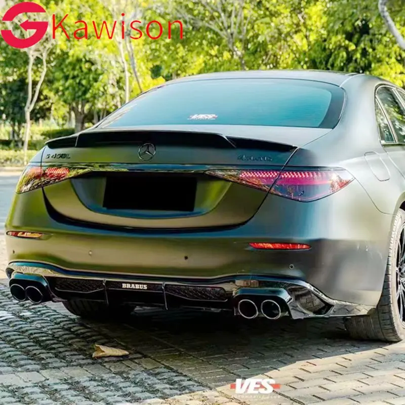 

Спойлер на крышку багажника с карбоновым покрытием для Mercedes-Benz нового S-класса W223 S480 S500 S680 2021+