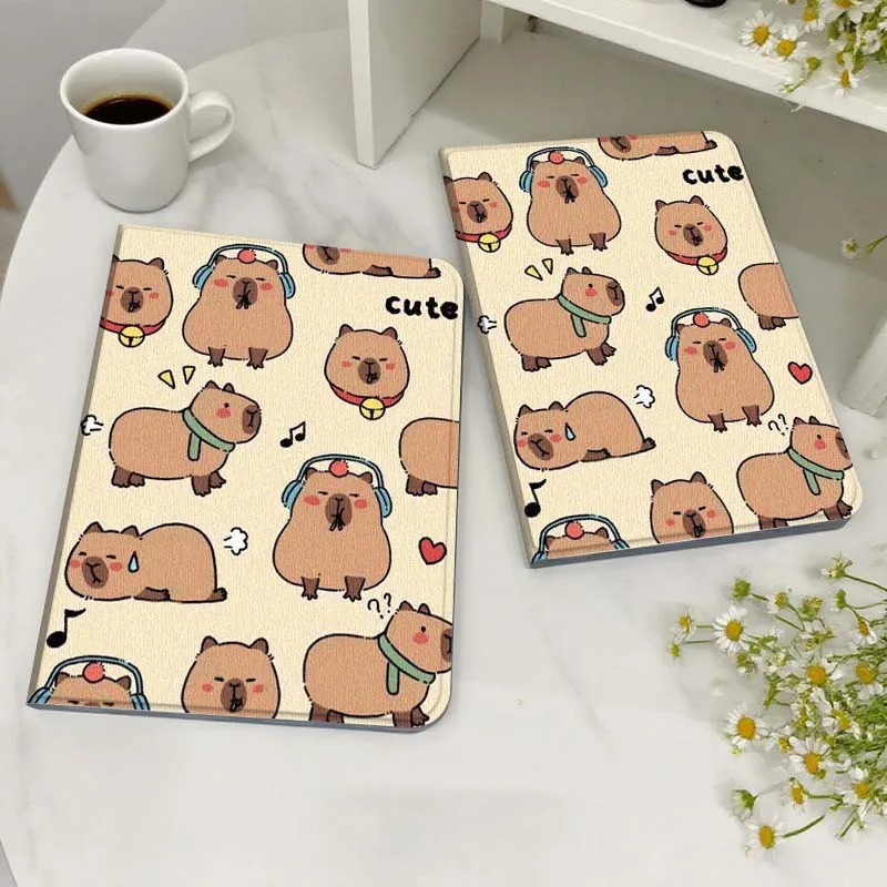 

Чехол для планшета Huawei MediaPad MatePad M5 M6 11 12 X SE T10 T10s 2 C5e T5 Pro Lite Air 11,5 дюймов с рисунком капибары