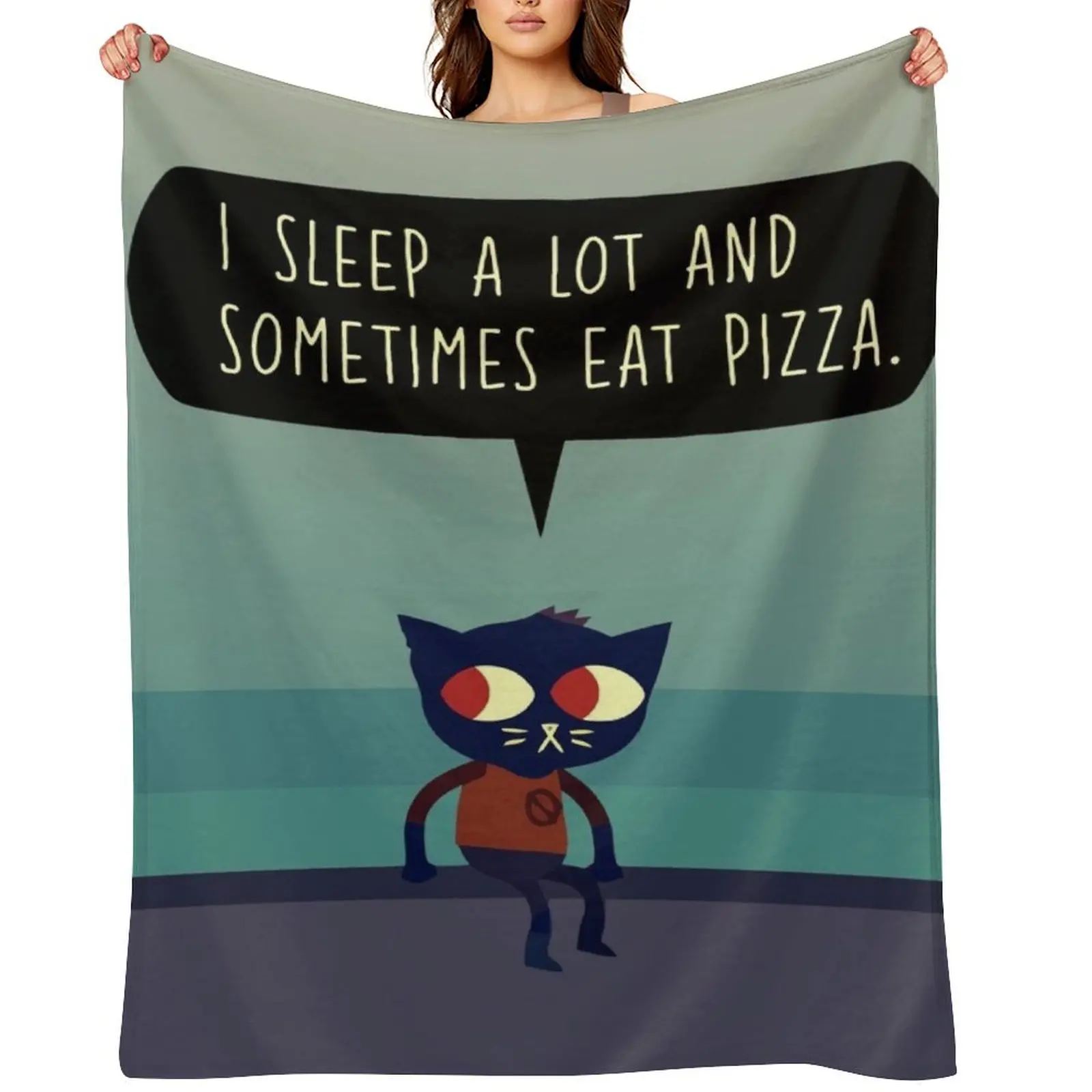 

Night In The Woods Pizza Throw Blanket Travel Plaid on the sofa Sleeping Bag Giant Sofa Blankets
