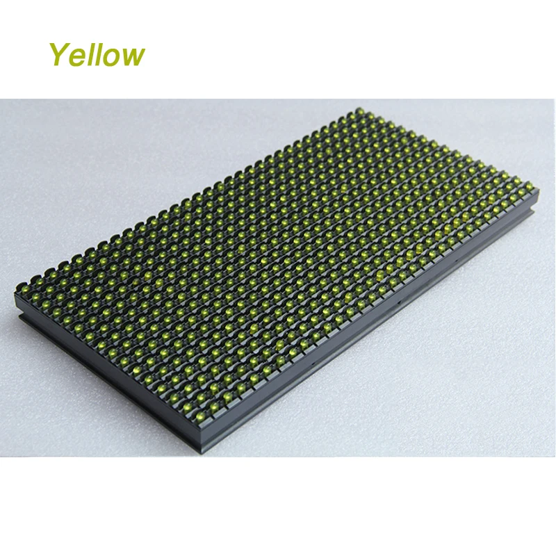 P10 Outdoor Waterproof Yellow Color DIP LED Display Panel 320mmx160mm LED Display Module 32 x16 Pixel LED Unit Board