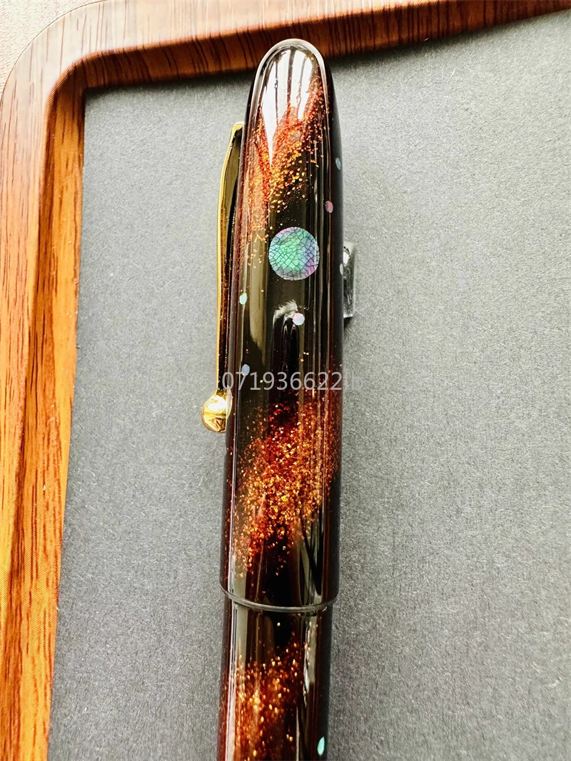 لا بنك الاستثمار القومي مجموعة ورنيش نحت أم اللؤلؤ قلم حبر برميل للبلاتين 3776/الطيار 912/حار 21K/بحار 14K/الطيار 74/743