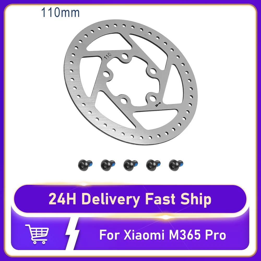 

Диск тормозной роторный из нержавеющей стали с 5 отверстиями, 110 мм, 120 мм, с винтом для Xiaomi Mijia M365 Pro 2, аксессуары для электрического скутера