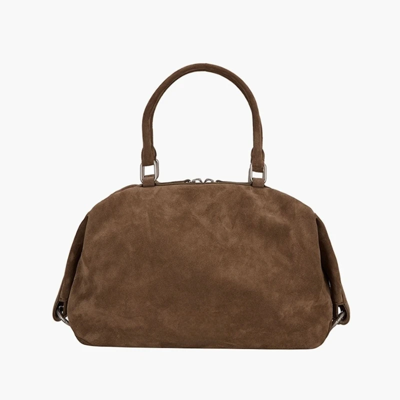 

МОДНАЯ ТАПОЧКА, женская замшевая большая сумка с ремешком через плечо, новая роскошная дизайнерская сумка через плечо Boston для женщин