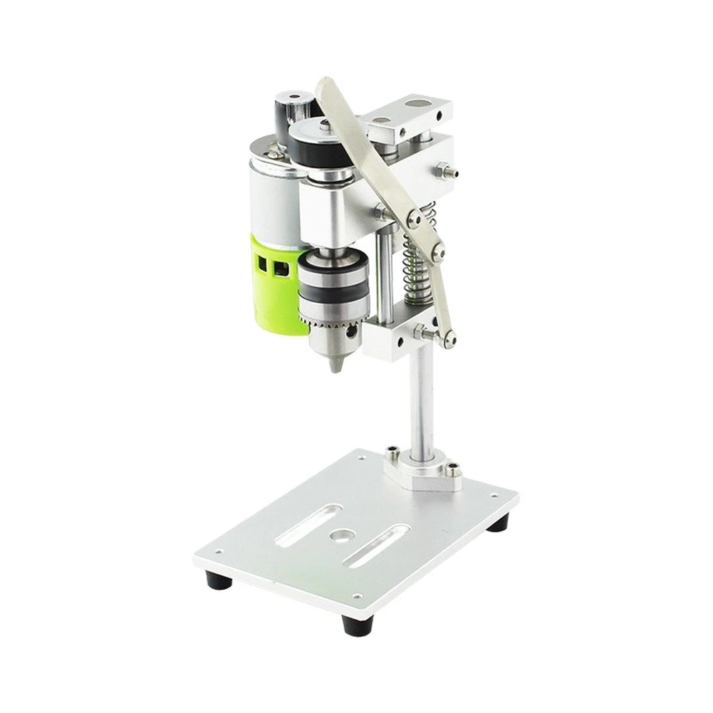 Small-Scale Drill Press for Metalworking Woodcraft and Jewelry Applications with 24V Adjustable Supply and 7000 RPM Output