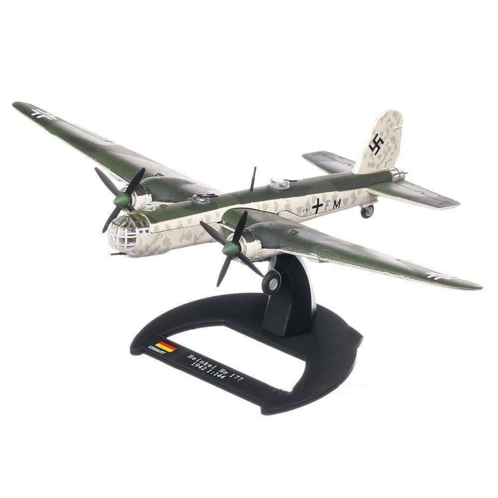 

WWII Germany Heinkel He 177 Attack Plane 1/144 Finished Model Diecast Alloy Model 21.8*15.3*4.4cm High Details Kids Gift Collect