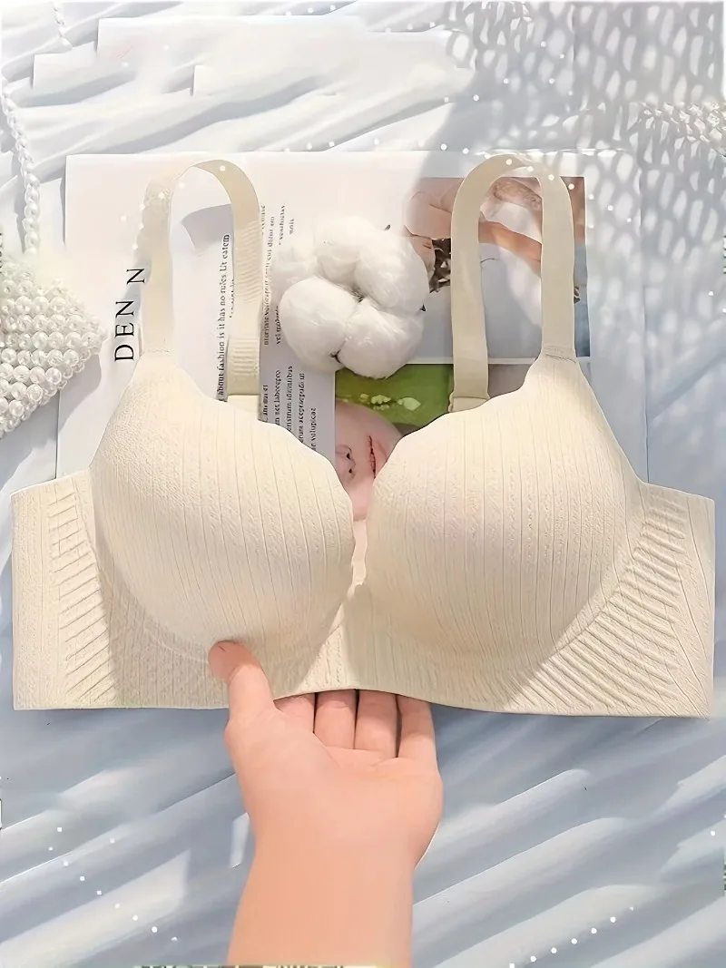 2PCS Women's Underwear Bra Non marking Thickened AA Cup Small Chest Converge Underwear Women's Anti sagging Collection Accessory