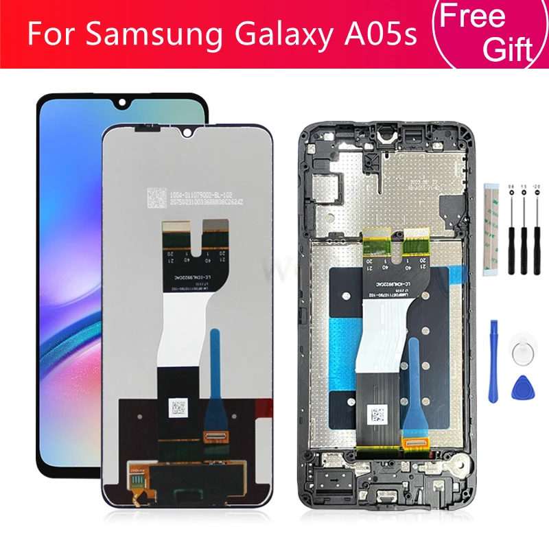 

For Samsung Galaxy A05s LCD Display Touch Screen Digitizer Assembly SM-A057F SM-A057F/DS Screen With Frame Replacement Repair
