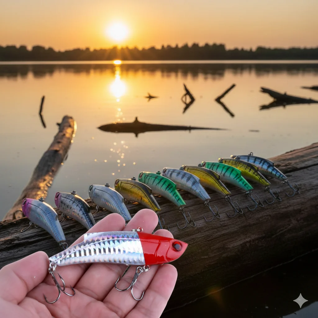 10 Stück 9cm 28g VIB Angelköder Lipless Crankbait Vibrations-Kunstköder für Alle Wasserschichten Swimbait für Barsch und Hecht