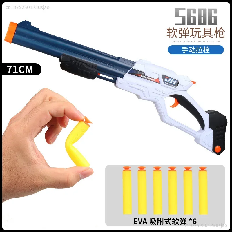 S686 Soft Bullet Gun modelo para meninos, brinquedo infantil, 98K Sniper Rifle, esponja Eva, ventosa, novo, 2024