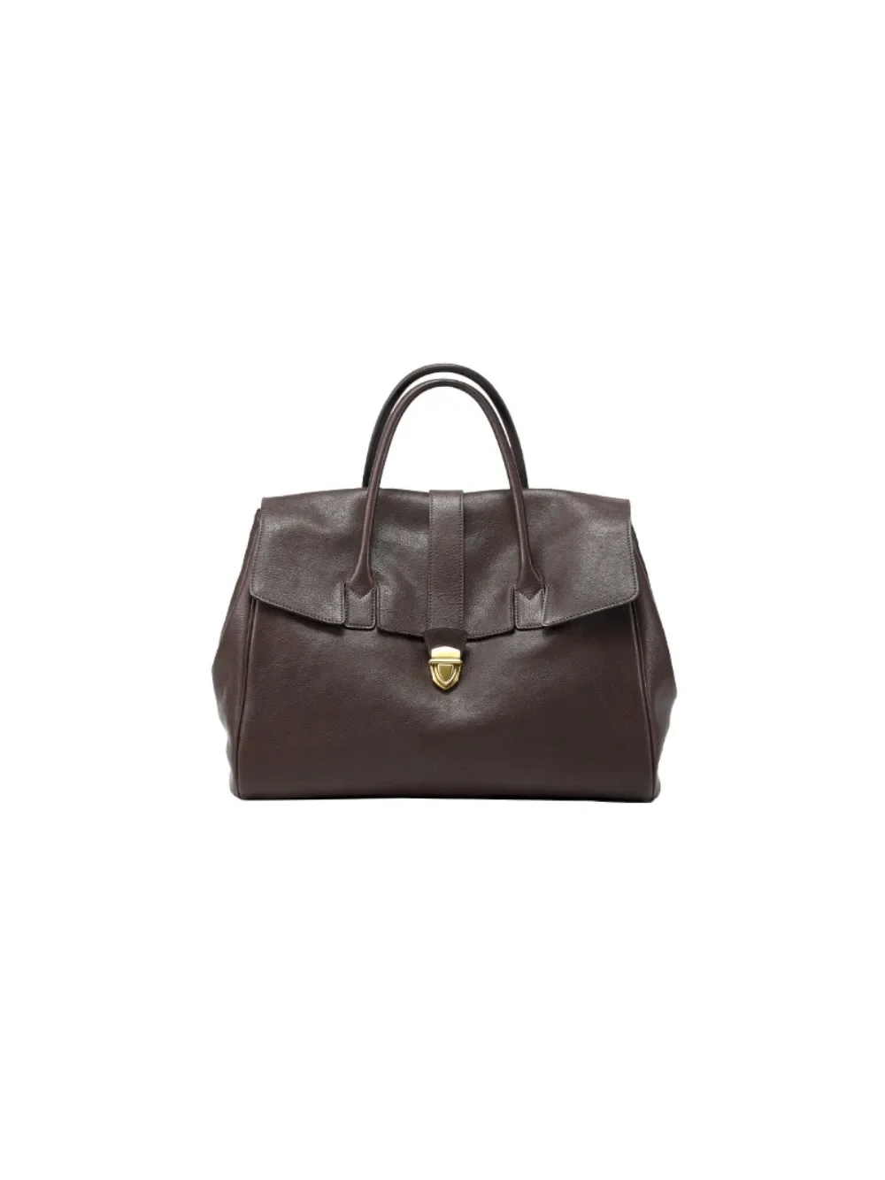 

2025 Fashion Handbag Women Genuine Leather Retro Large Capacity Commuter Top Layer Vegetable Tanned Cowhide Womens Bag