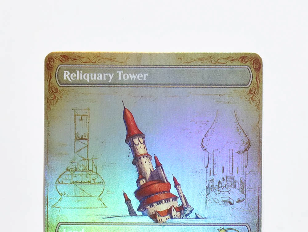 

Foil Reliquary Tower TCG Magical Proxy Cards Game Black Top Quality Proxy Gathering Board Game Deck Trading Cards