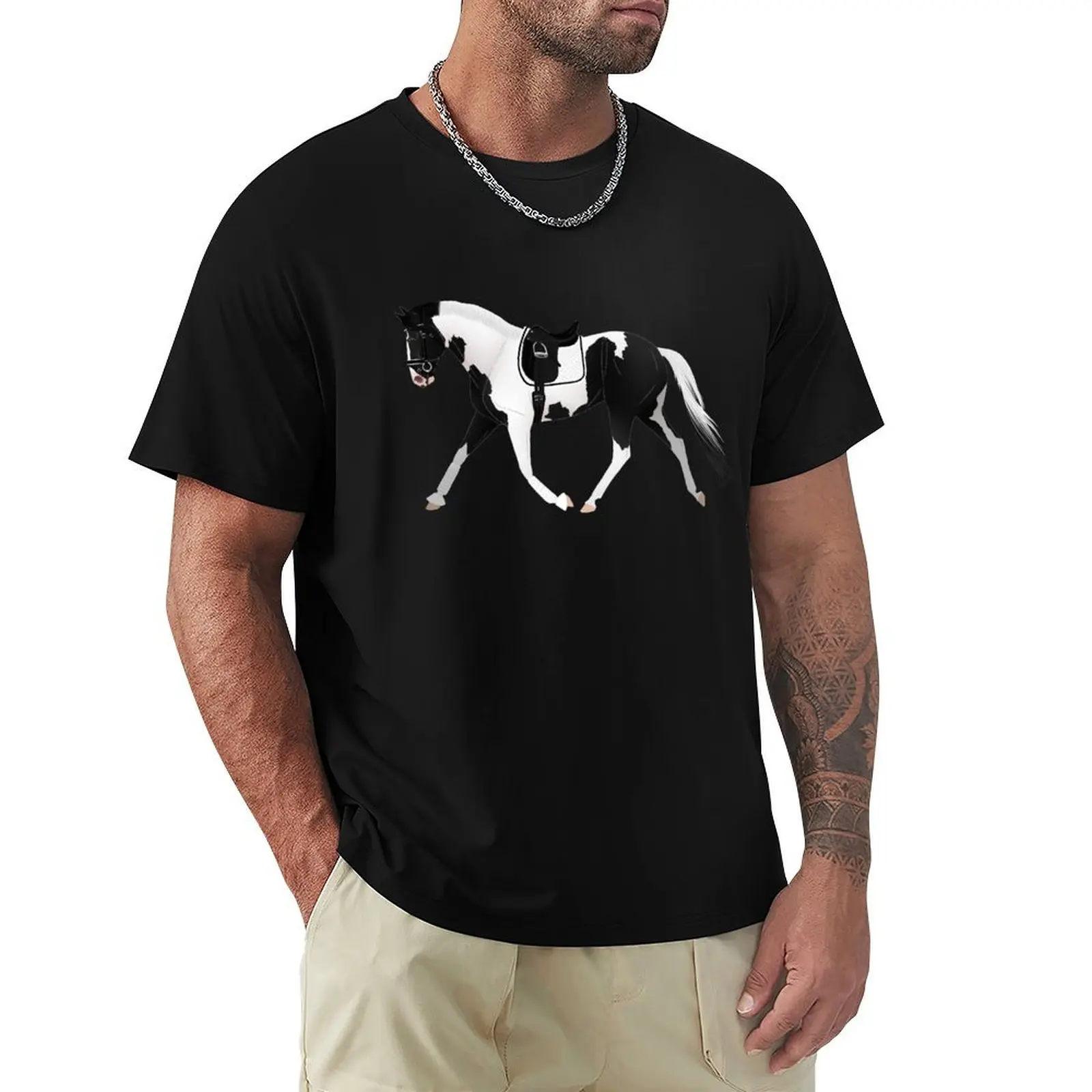 

Dressage Pinto Warmblood - Equine Rampaige T-Shirt Christmas Casual Tee Shirt