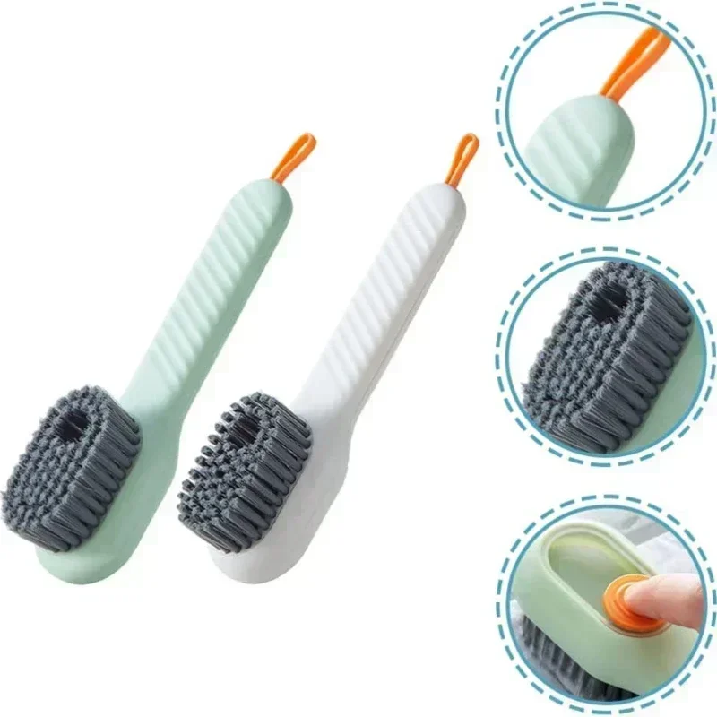 Automatic Liquid Discharge Shoes Brush Multifunction Deep Cleaning Soft Bristles Household Cleaning Brush Laundry Cleaning Tool