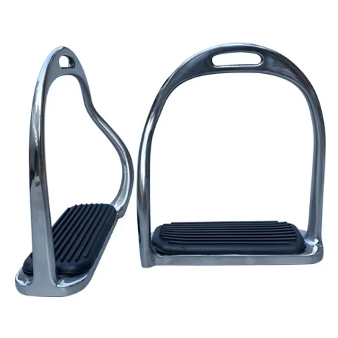Estribos de caballo de acero inoxidable de estilo inglés, alivio del dolor de rodilla/carril