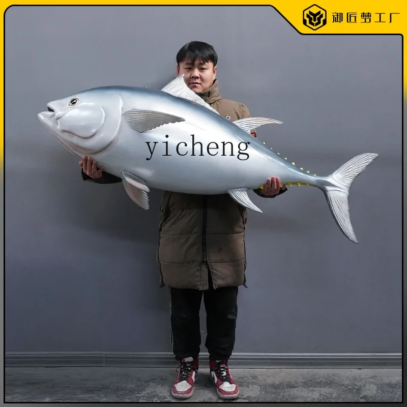 

k12 large fish sculpture simulation tuna model ornament restaurant seafood hanging decoration