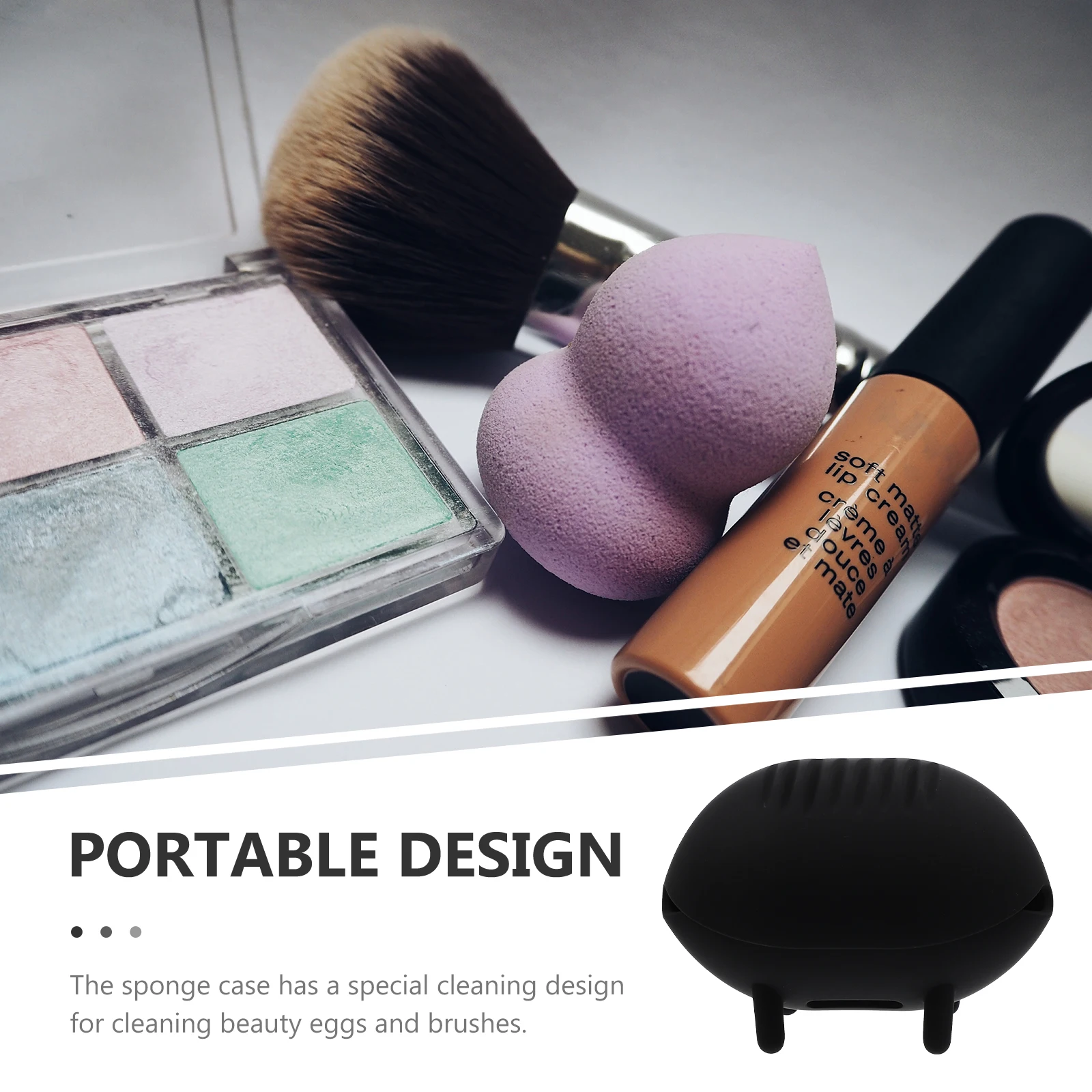 

Makeup Sponge Holder Beauty Egg Storage Box Dust Proof Silicone Travel Containers Foundation Organizer Case Compact Brush