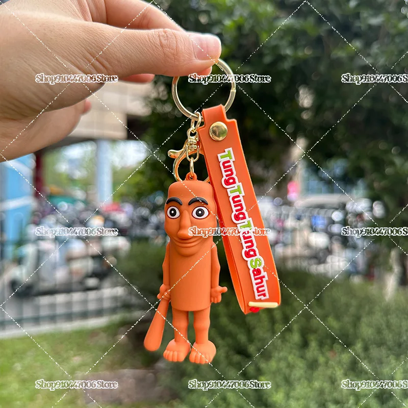 Italian Brainrot Action Figure Doll Keychains Funny Abstract Animals Toy Keyrings for Kids Backpack Pendants Bags Accessories
