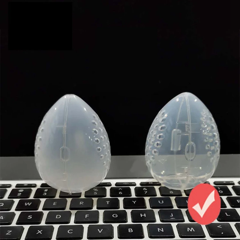 Sponge Storage Box Makeup Powder Puff Empty Egg Shaped Transparent Powder Puff Makeup Storage Box