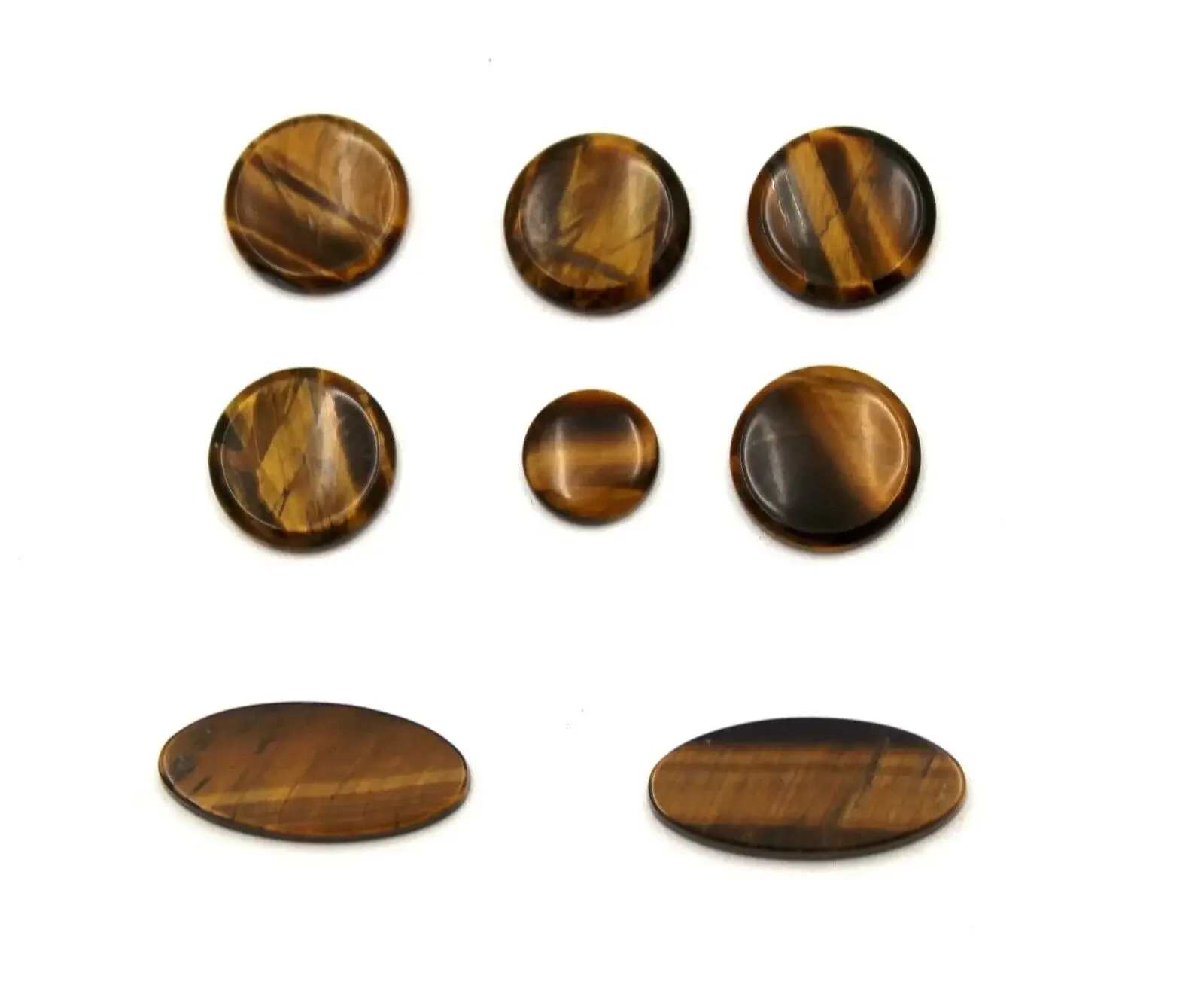 Saxophone Key Buttons, Real Gemstone Inlays, Tiger Eye Stone Key Touch, 9 Pcs Set