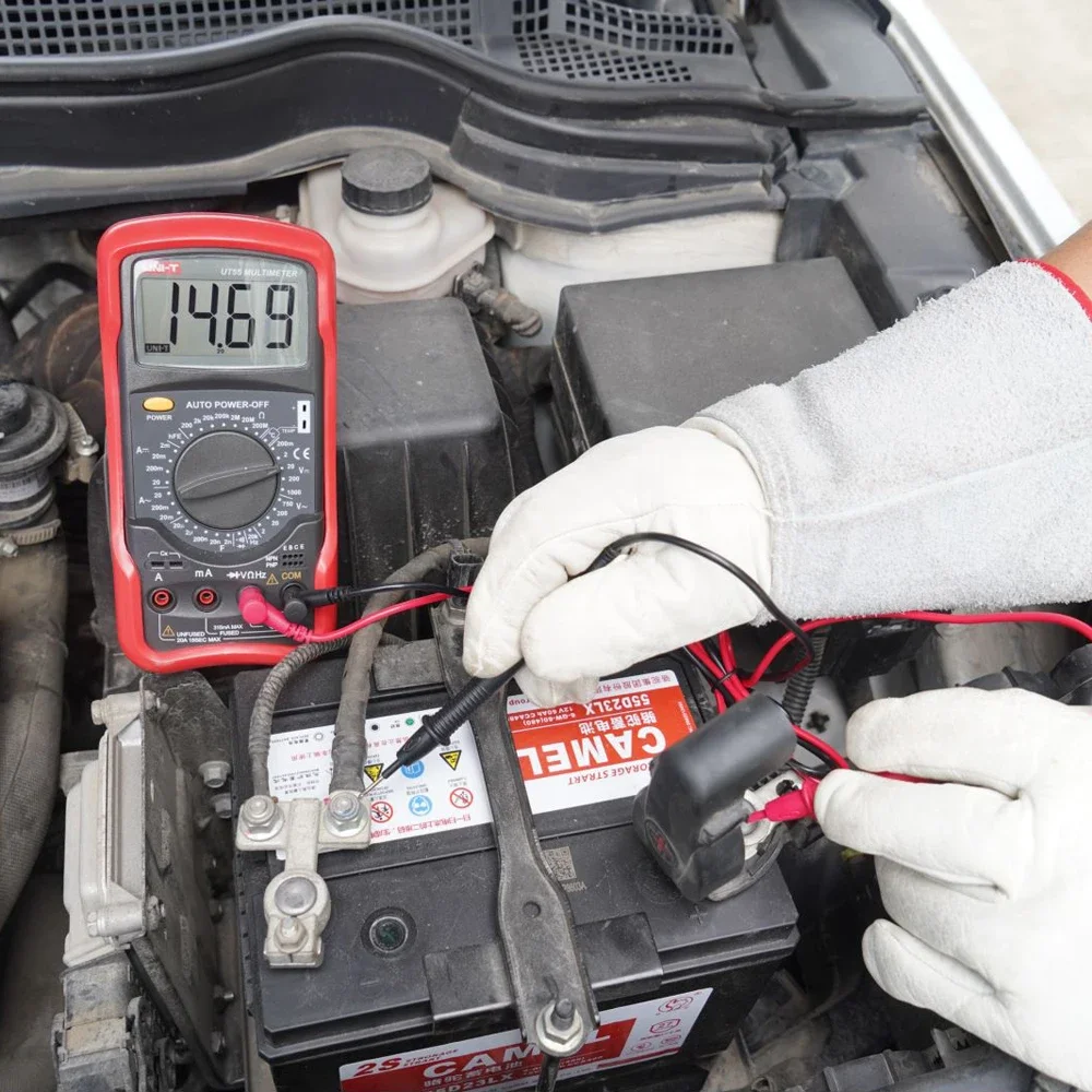 UNI-T UT55 مقياس رقمي متعدد 1000 فولت التيار المتناوب/تيار مستمر العالمي DMM الترانزستور الكهربائي مكثف تستر للهندسة الكهربائية