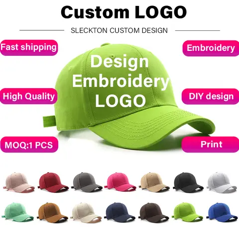 SLECKTON Custom Hat Embroidery LOGO Baseball Cap for Women and Men Picture DIY Print Sun Hat Text Design Trucker Hardtop Unisex