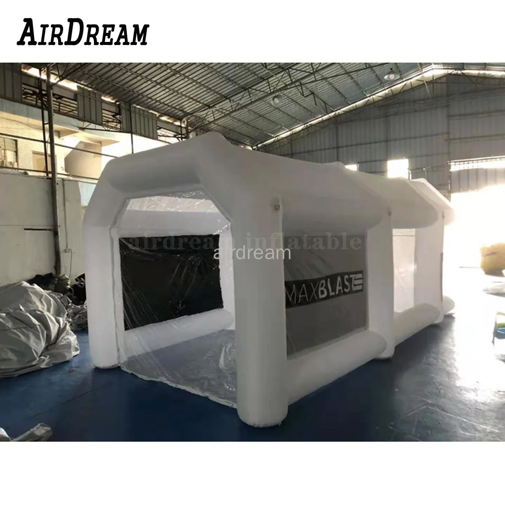 High Quality Automobile inflatable spray paint booth car workstation spraying tent with Filter System Blowers for cars