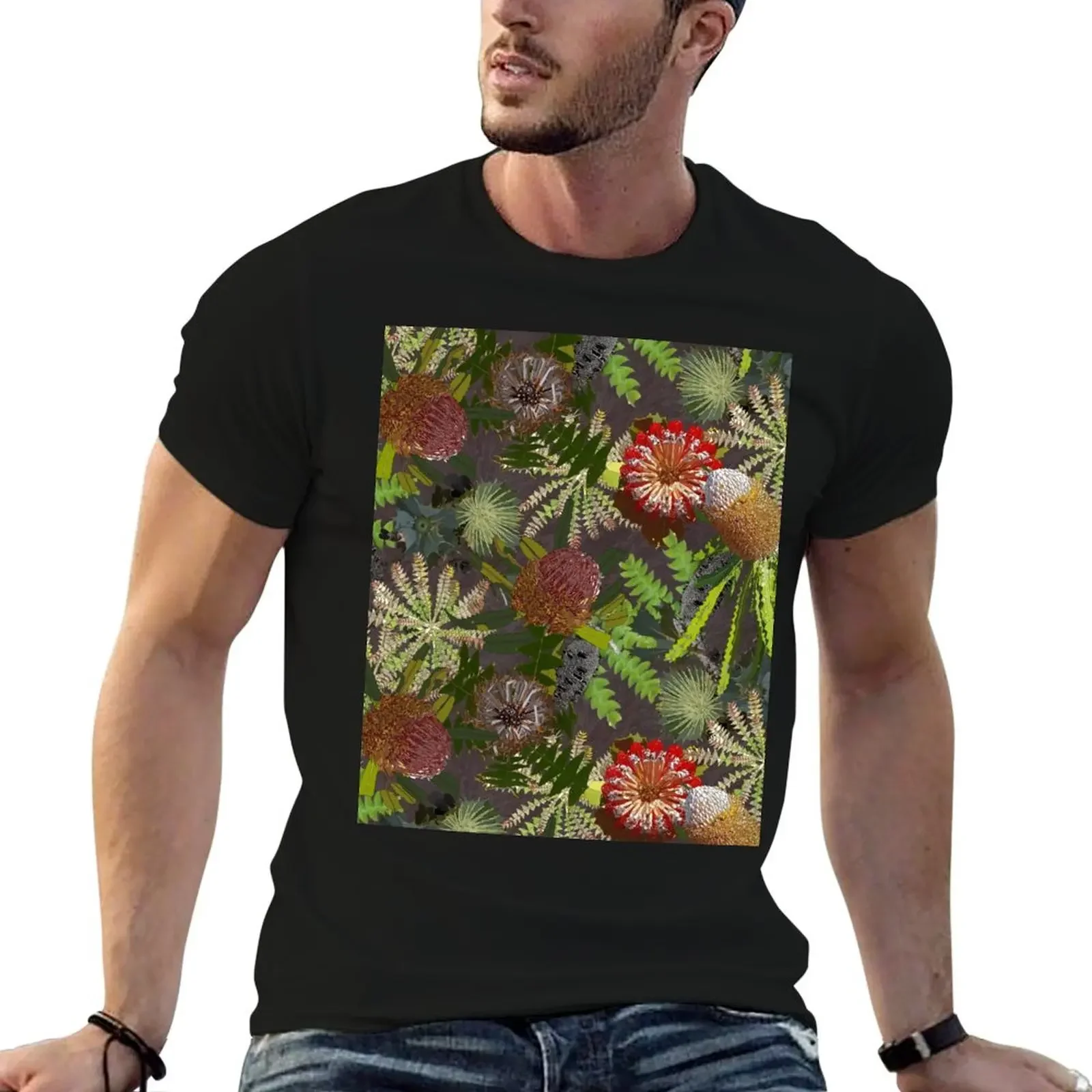 Lush Banksia Flowers Design T-Shirt shirts graphic graphic shirts anime fitted t shirts for men