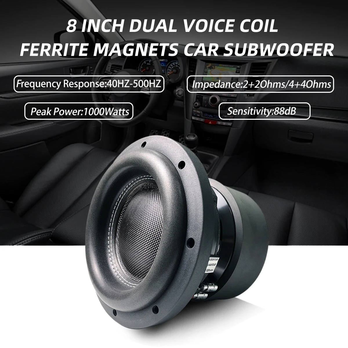 Hot Sale Dual Coil Car Subwoofer Speaker 8 Inch 1000w High Power Audio Sub Woofer Speaker 8 Inch Subwoofer Sub Woofer Car view 2