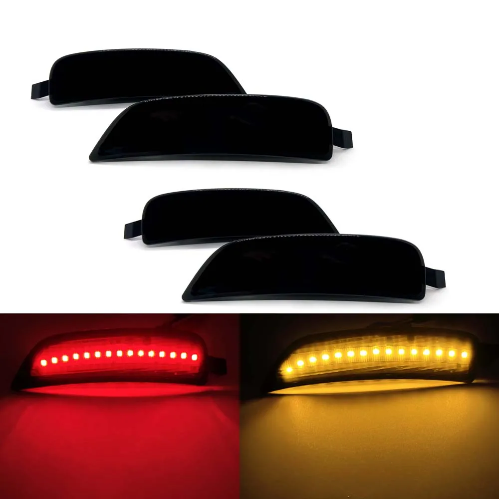 

4pcs Front Red Back Amber LED Side Marker Bumper Fender Turn Signal Light For Mazda Miata MX5 ND 2019-2020 Error Free