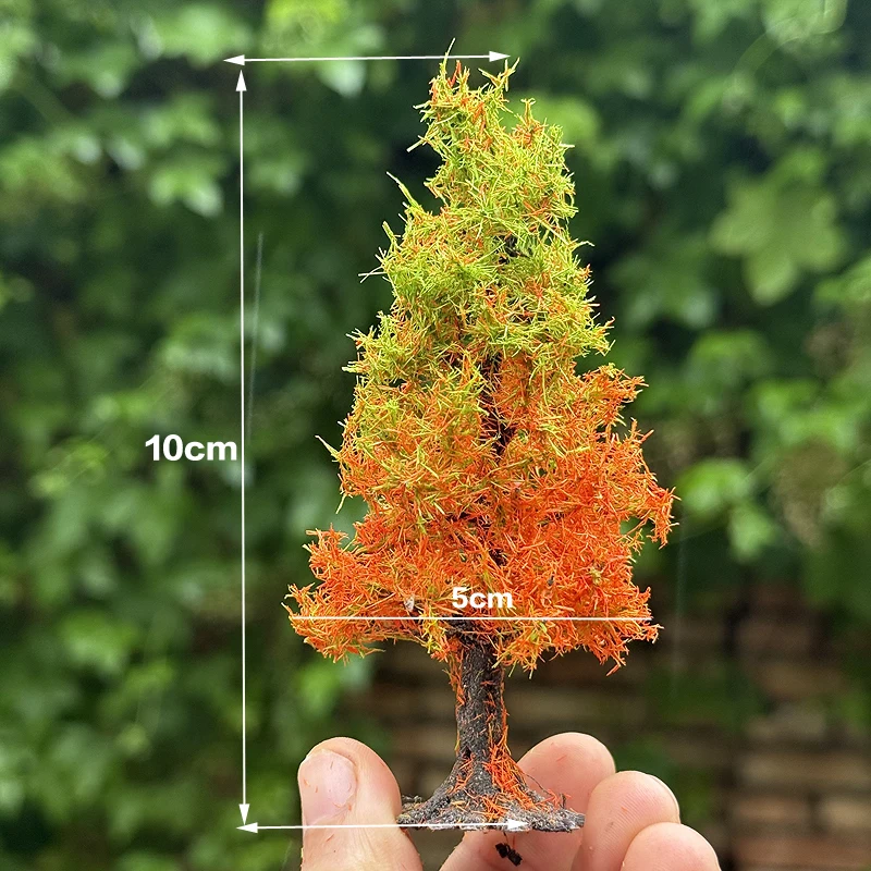 Simulation autumn wire tree model micro landscape garden park landscape material animation shooting model train railway layout