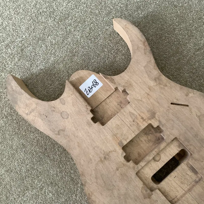 EB068 Unfinshed   Electric Guitar Body HH Pickups Solid Alder Floyd Rose Tremolo Style Parts Replace Accessories Surface Dirty