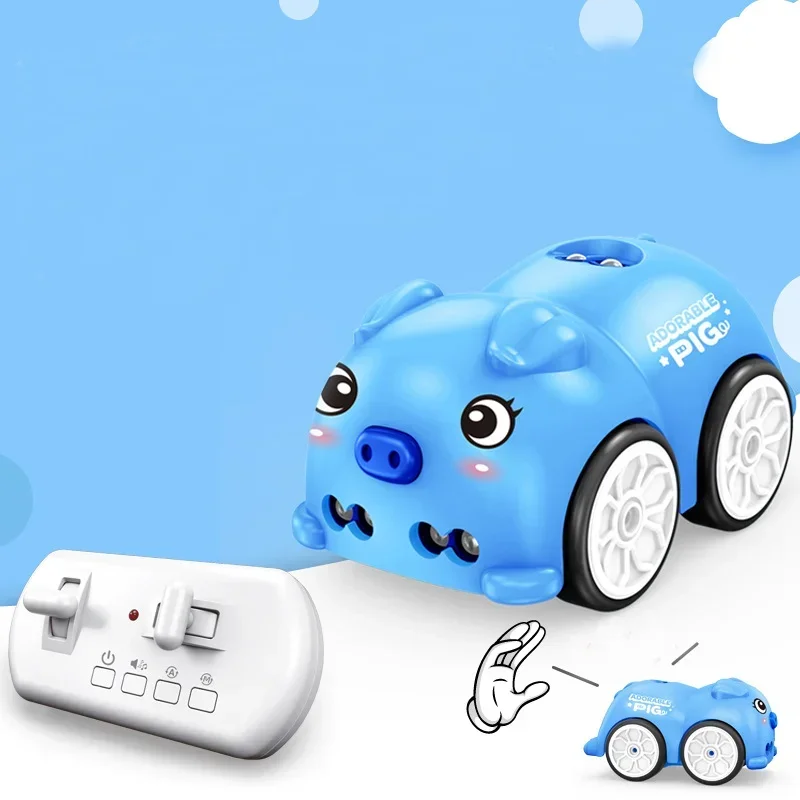 

Remote Controlled Cartoon Electric Vehicle Children Toy Sensor Car Sensing Obstacle Avoidance Follow Crawling Car Christmas Gift