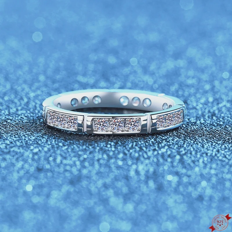 

Серебряные кольца S925 с муассанитом 0,525 карата для женщин и мужчин с платиновым покрытием из бамбука, обручальное кольцо, подарок для влюбленных, оптовая продажа ювелирных изделий