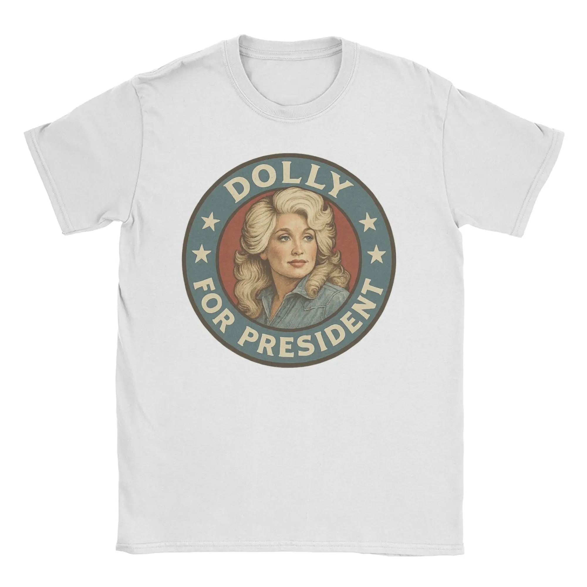Leisure Vintage Volume Dolly Parton for President  T-Shirts Men Women Pure Cotton T Shirts  Short Sleeve Tees 6XL Clothing