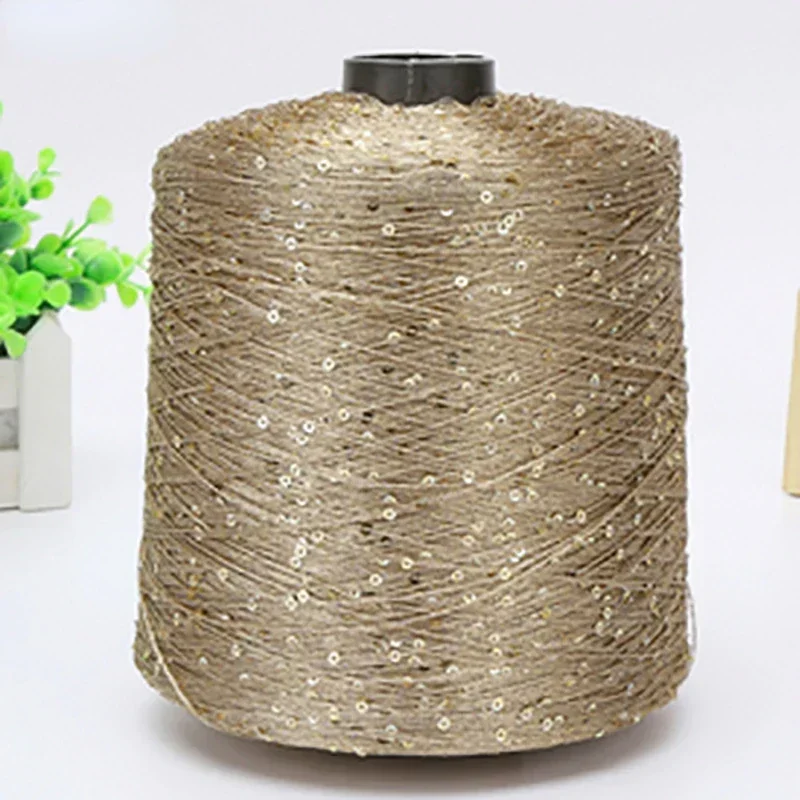 500G Glitter FancyYarn Sequin  Hand Crochet Thread Knitting Clothes Needleworkyarn With Sequins Knitting Yarn Needlework Sequins