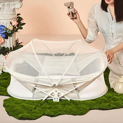 Portable crib dual use comfortable crib inside bed safety protection free installation bedside crib