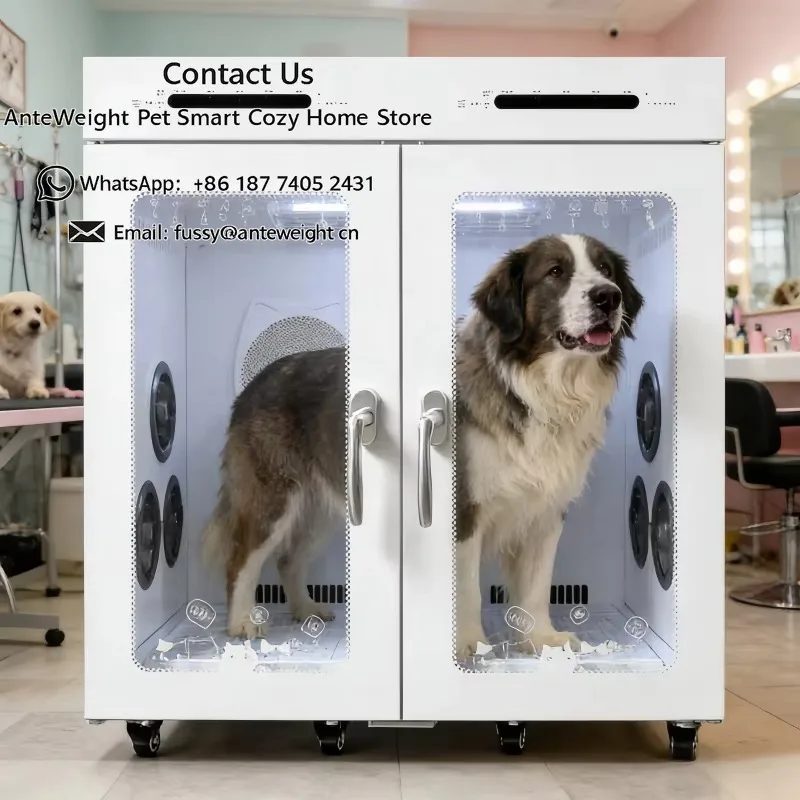

Сушильный шкаф для животных 350 л с двумя дверцами, интеллектуальным контролем температуры, коммерческая сушилка для шерсти животных, сушильный бокс для груминга