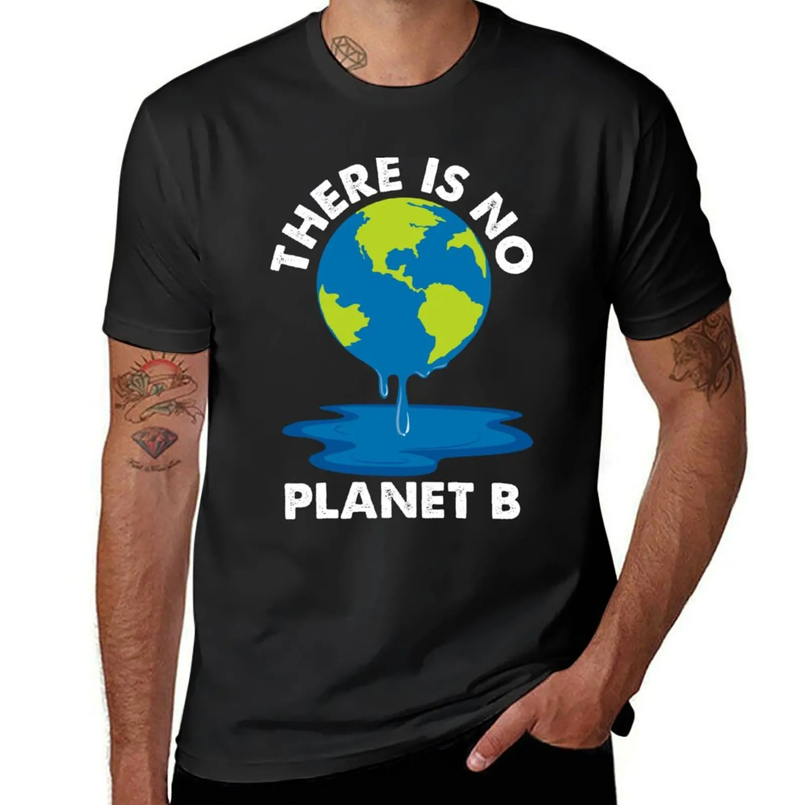 Climate Change Crisis Global Warming T-Shirt oversized summer top quick drying men clothes